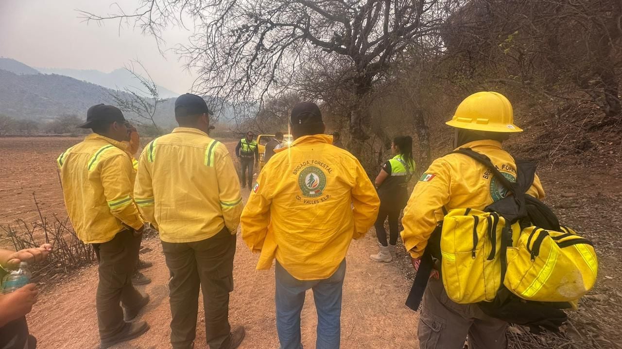 Incendio en sierra de Santa María del Río y Tierra Nueva ya es atendido