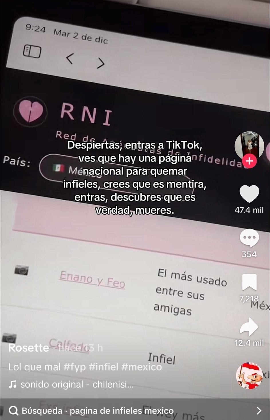 Registro Nacional de Infieles México