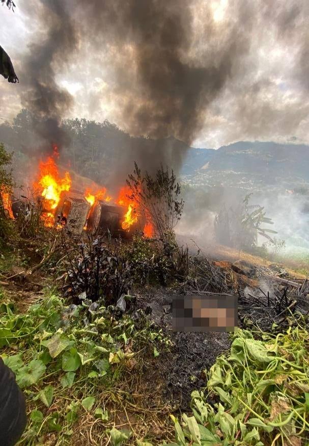 Volcadura de pipa de chapopote en Chamula, Chiapas, deja un muerto y un herido