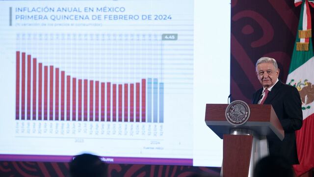 Andrés Manuel López Obrador, presidente de México, durante mañanera en Palacio Nacional