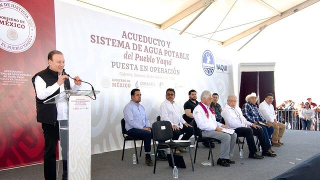 AMLO y Alfonso Durazo cumplen demanda histórica de agua potable a 50 comunidades Yaquis