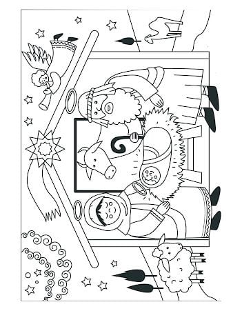 Dibujos de nacimiento de Navidad para colorear