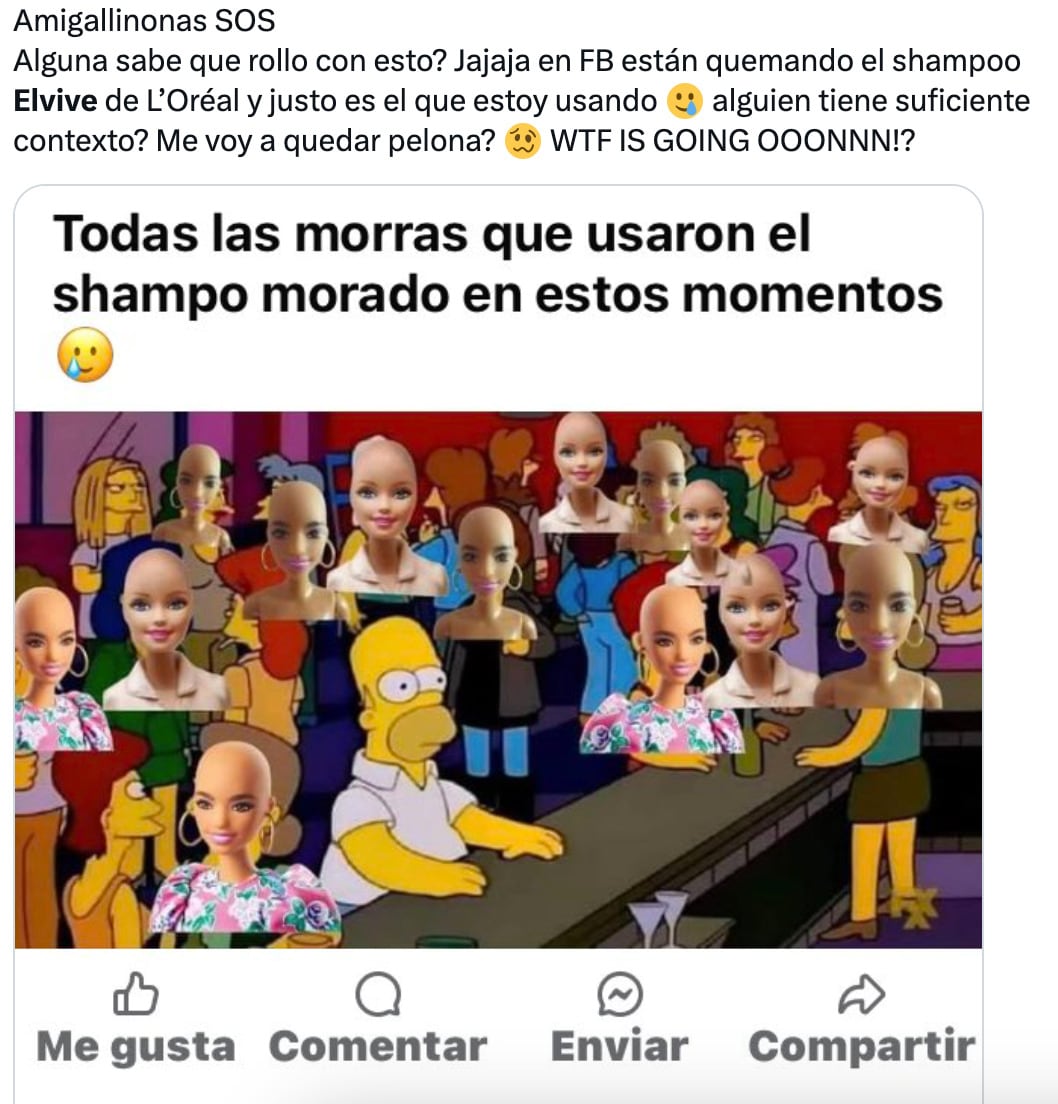 Los memes del Shampoo Elvive Morado con ácido hialurónico