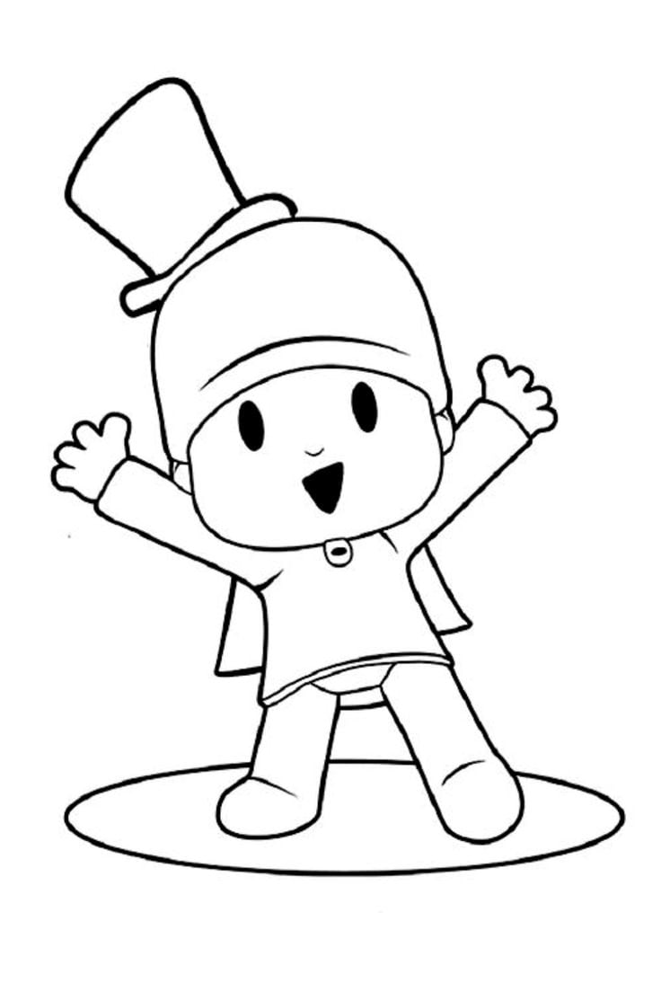 Dibujos de Pocoyó del Día del Padre para colorear