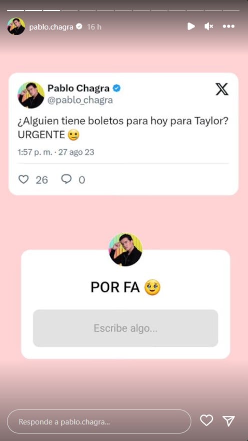 Pablo Chagra y Taylor Swift