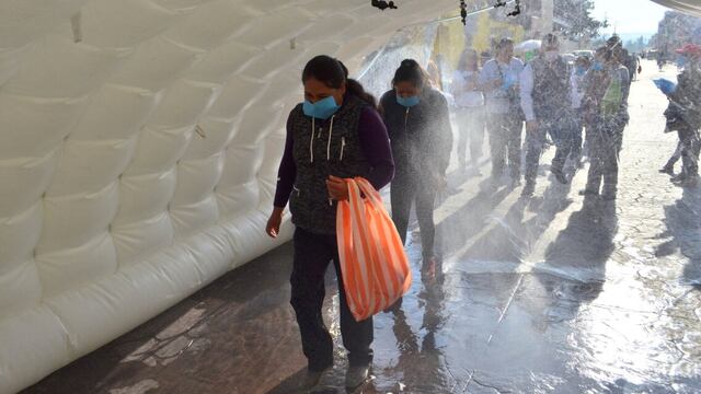 Túnel sanitizante en Cuautepec de Hinojosa