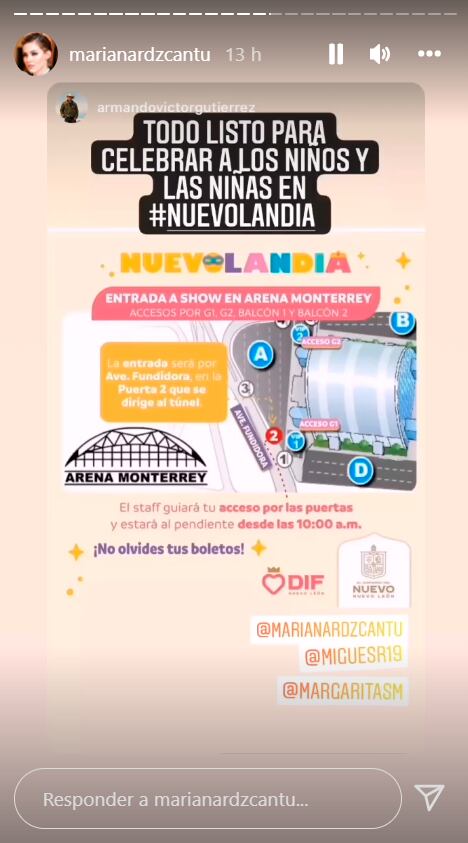 historia de Instagram de Mariana Rodríguez