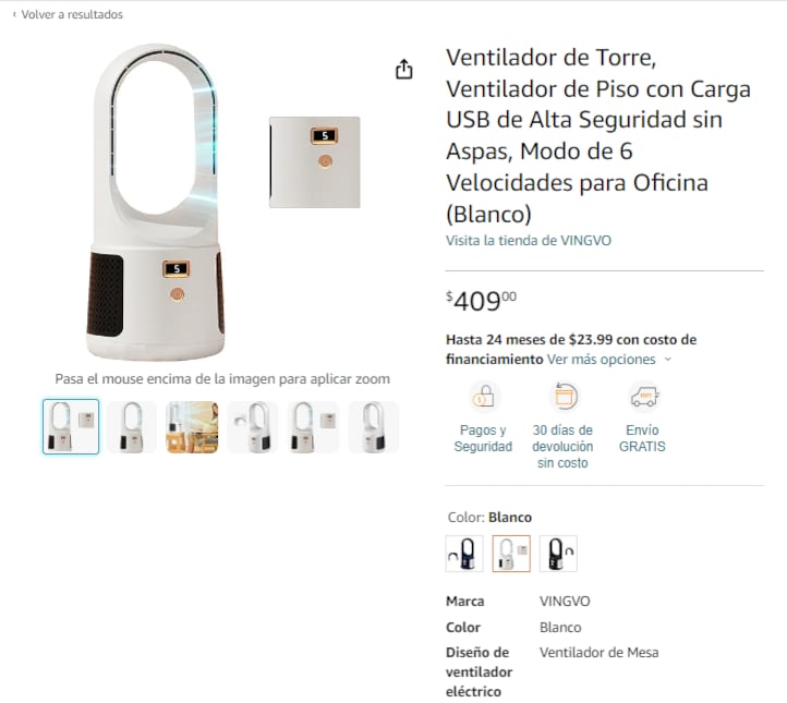 Ventiladores baratos que puedes comprar en Amazon