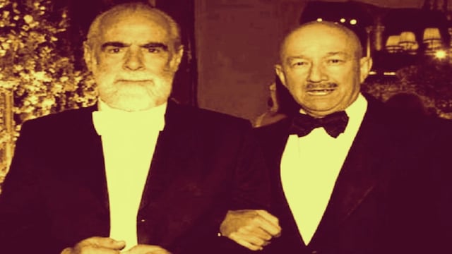 Diego Fernández de Cevallos con su jefe Carlos Salinas de Gortari