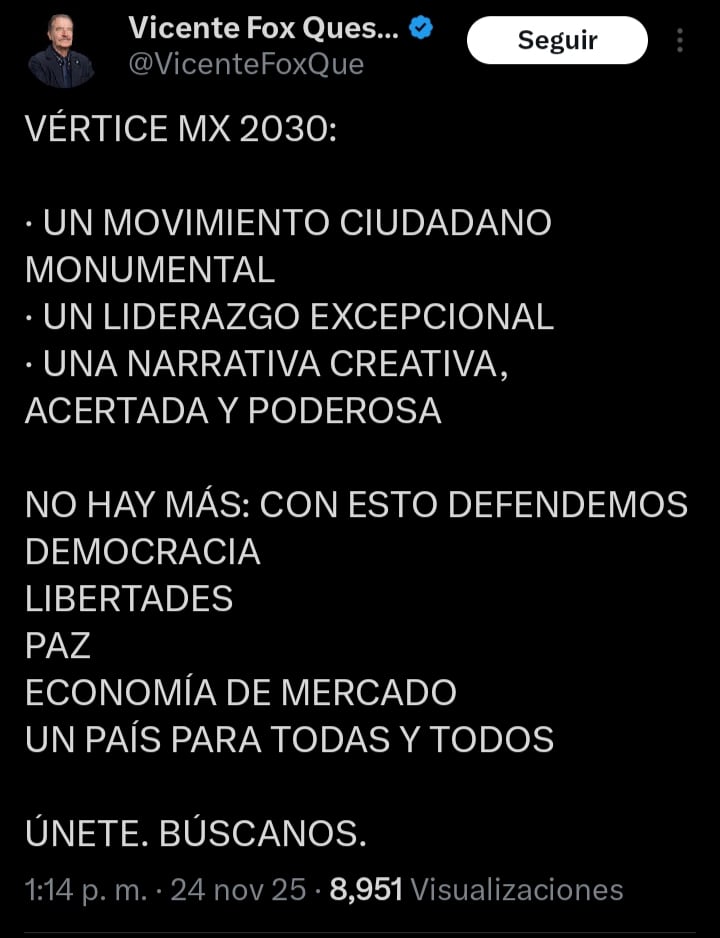 Publicación de Vicente Fox