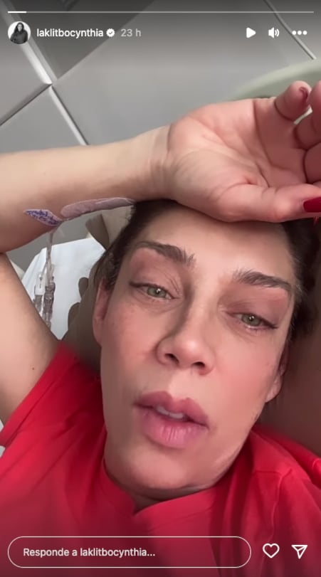 Cynthia Klitbo sorprende desde el hospital y confirma que tuvo emergencia médica que pudo empeorar