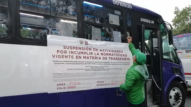 Suspenden unidades del transporte público en la CDMX