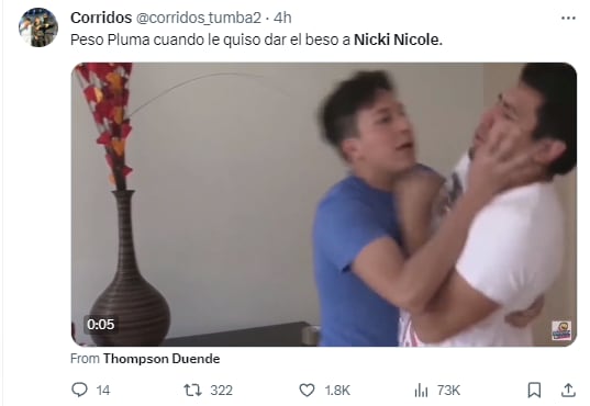 Memes por el beso de Nicki Nicole y Peso Pluma