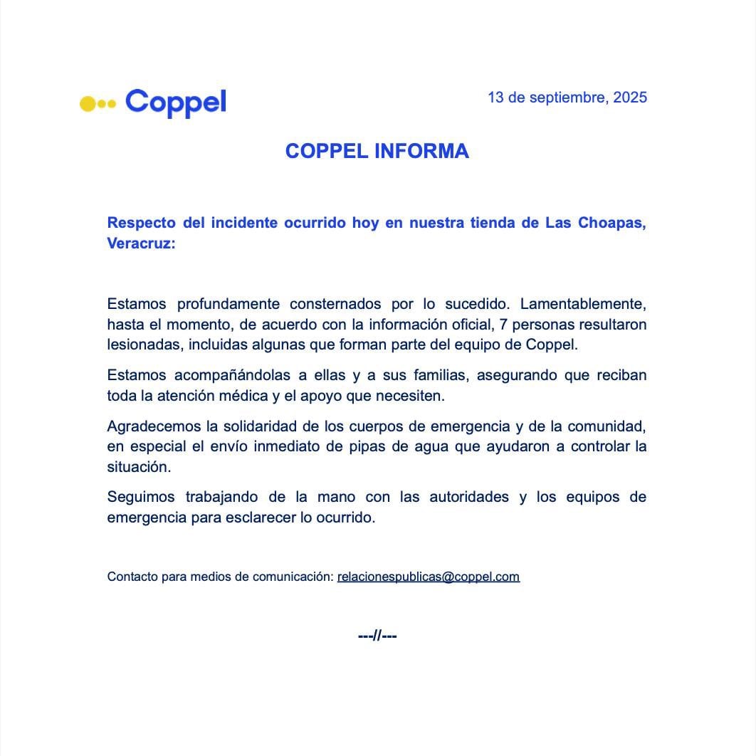 Incendio en Coppel de Las Choapas