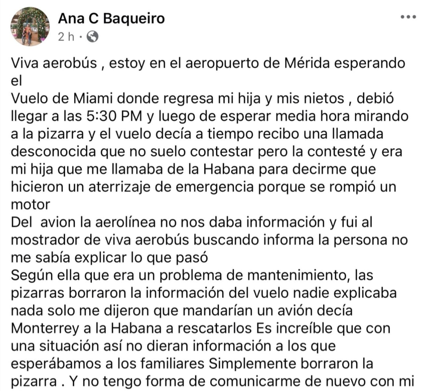 Familiares detallan qué pasó con el vuelo de Viva Aerobus desviado a La Habana