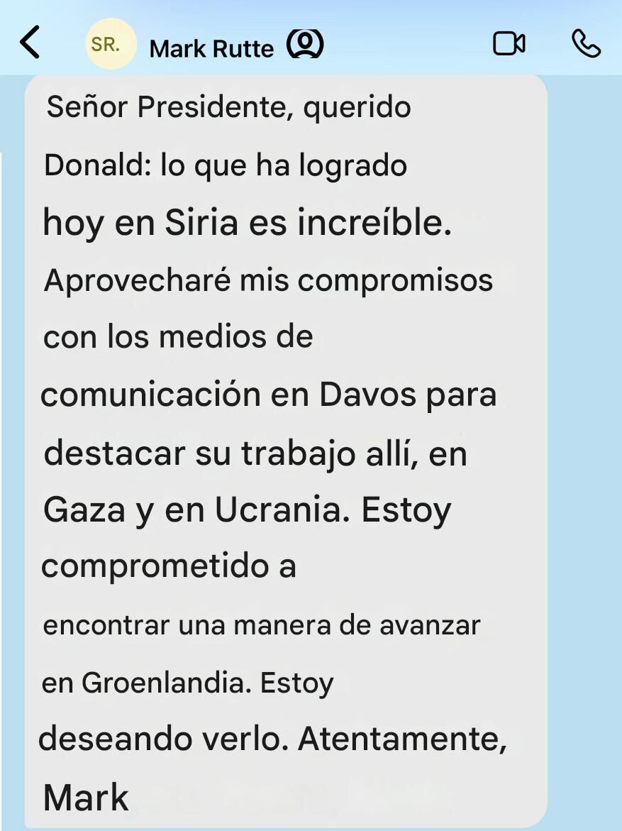 Donald Trump filtra supuesta conversación con Mark Rutte de la OTAN.