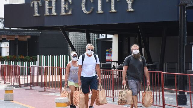 Turistas en Cancún, Quintana Roo.