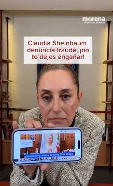 Claudia Sheinbaum advirtió de fraude con Inteligencia Artificial en 2024