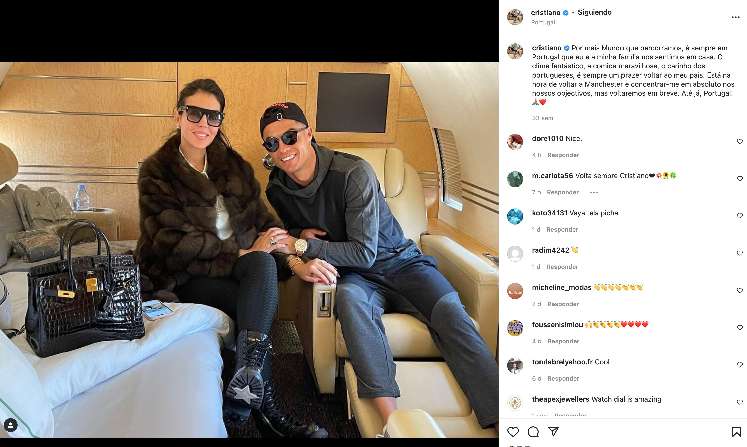 Cristiano Ronaldo avión privado