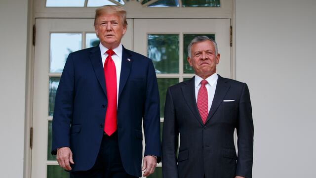 Donald Trump y el rey Abdullah II de Jordania