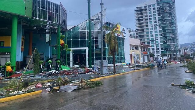 Afectaciones en Acapulco tras el paso del huracán Otis