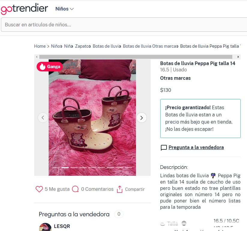 Botas de lluvia de Peppa Pig