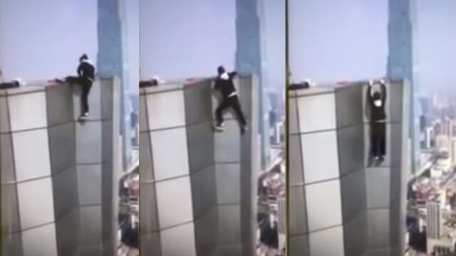 Wu Yongning, el escalador chino que falleció durante uno de sus trucos.