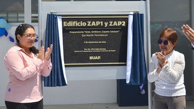 María Lilia Cedillo entrega edificios y cafetería a Preparatoria Emiliano Zapata