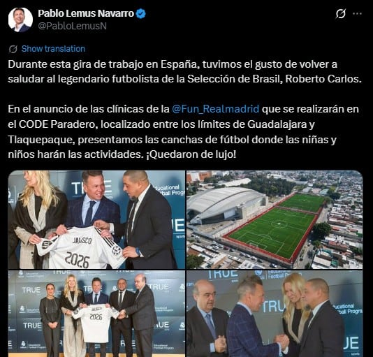 Pablo Lemus y FundaciónReal Madrid anuncian programa deportivo para niños de 11 a 15 años