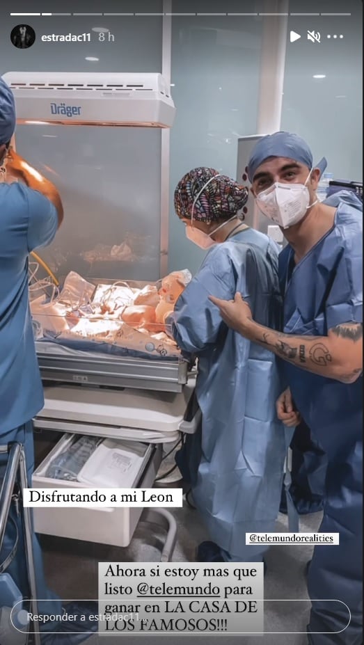 Christian Estrada y su hijo