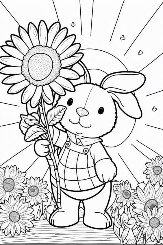 Dibujos de primavera para colorear