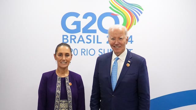 Claudia Sheinbaum se reúne con Joe Biden en el G20