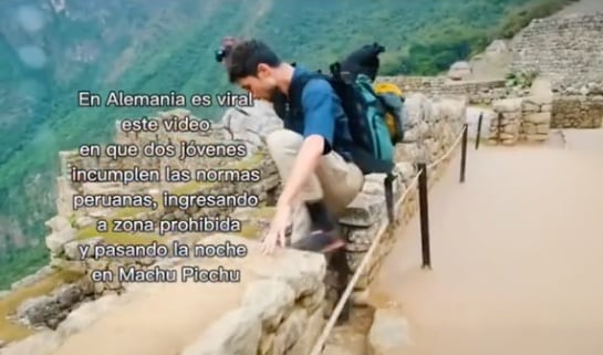 Youtubers pasan la noche en Machu Picchu