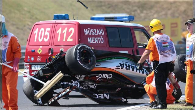 VIDEO: 'Checo' Perez, ileso tras espectacular accidente en práctica para el GP de Hungría