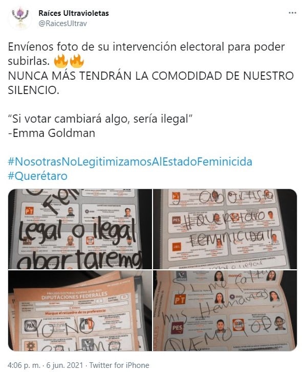 Publicación de Twitter - @RaicesUltrav