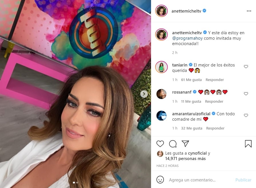 Anette Michel en el programa Hoy
