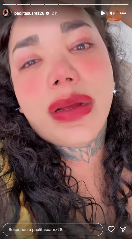 Paola Suárez triste por situación que vivió en Acapulco con su novio