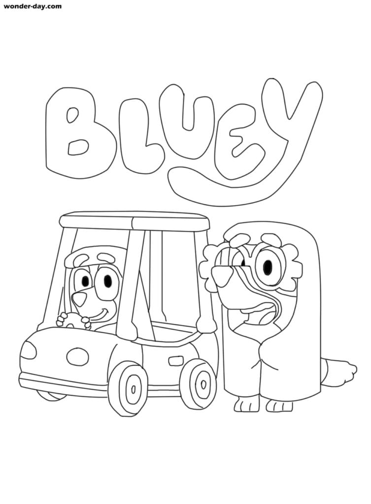 Dibujos de Bluey de vacaciones