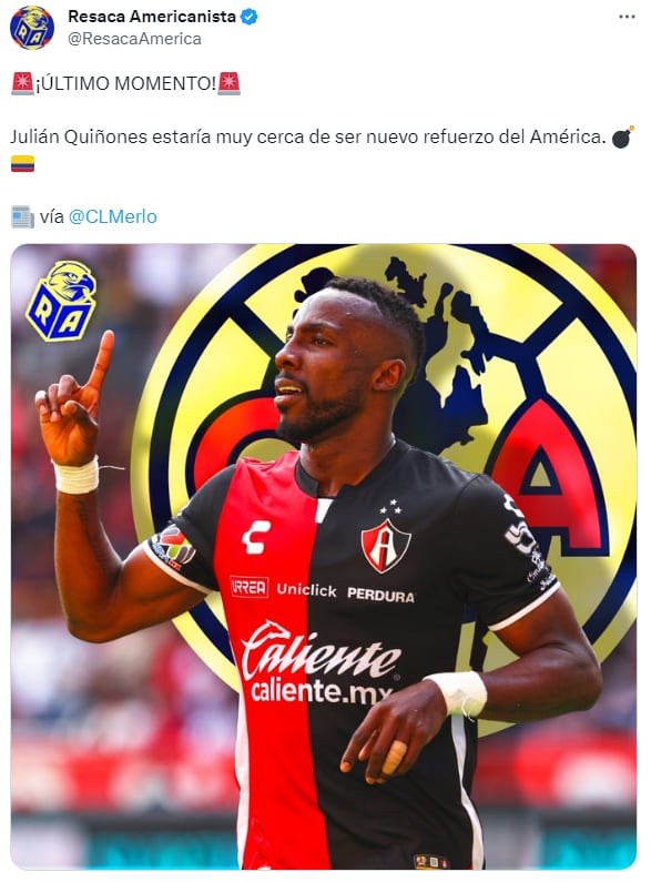 Julián Quiñones al Club América