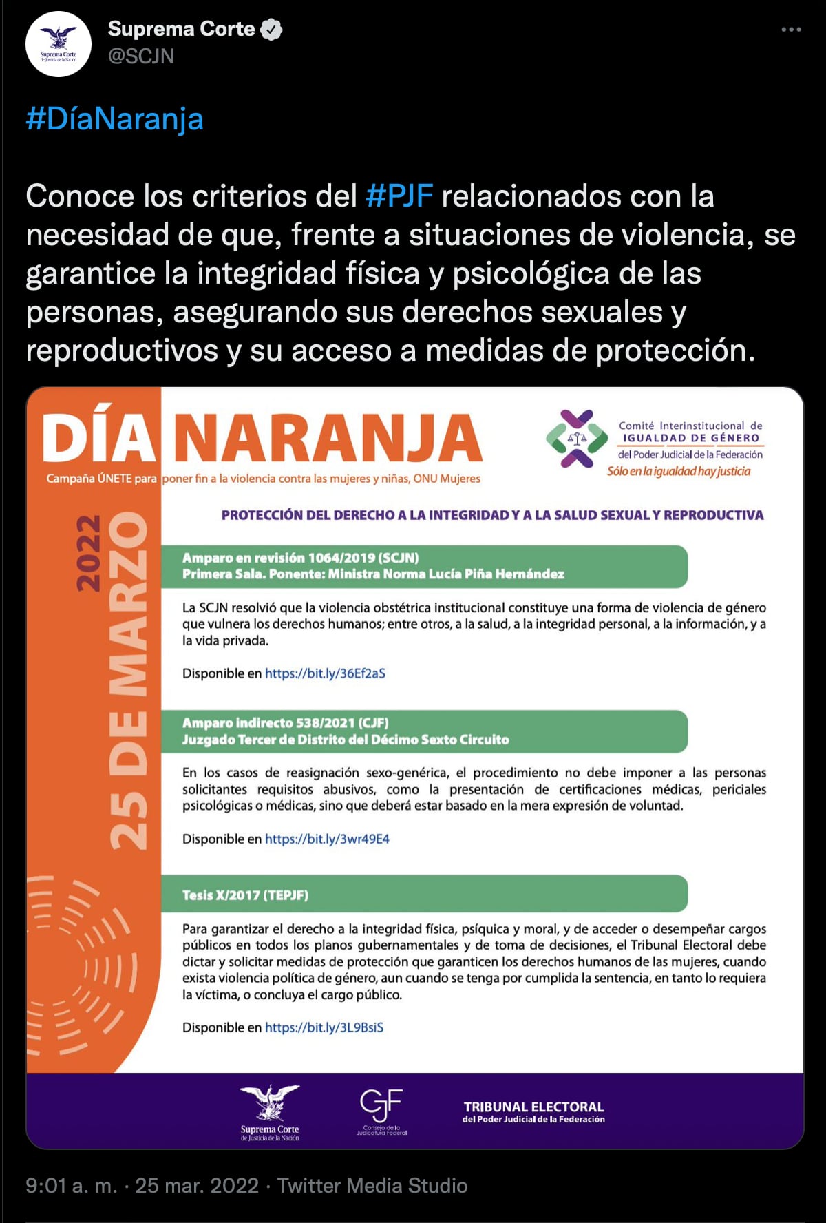 SCNJ se pronuncia en el Día Naranja en México