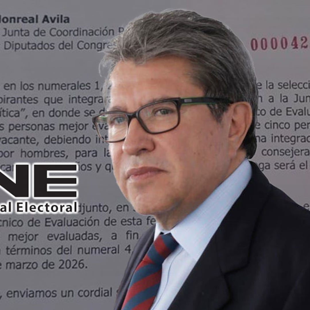 Ricardo Monreal recibe lista final de aspirantes al INE