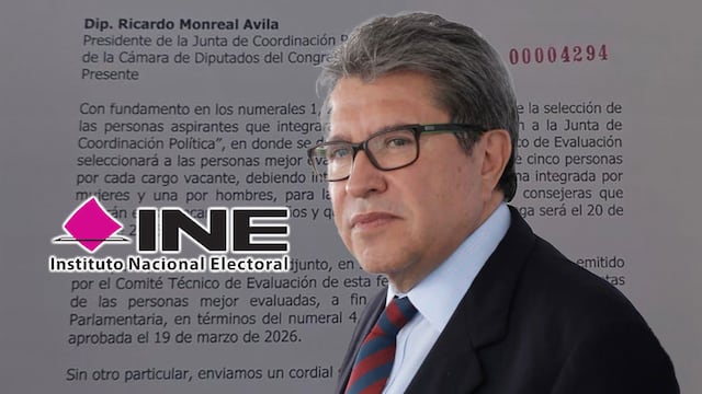 Ricardo Monreal recibe lista final de aspirantes al INE
