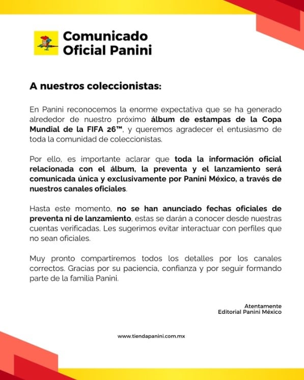 Comunicado Panini