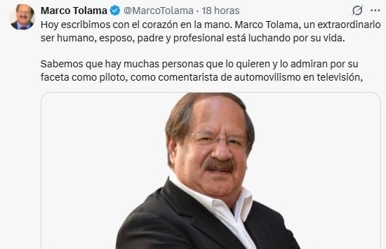 Piden apoyo para Marco Tolama
