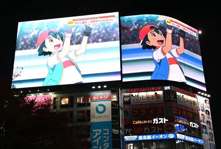 Shibuya, Japón se paraliza para ver la victoria de Ash Ketchum en Pokémon