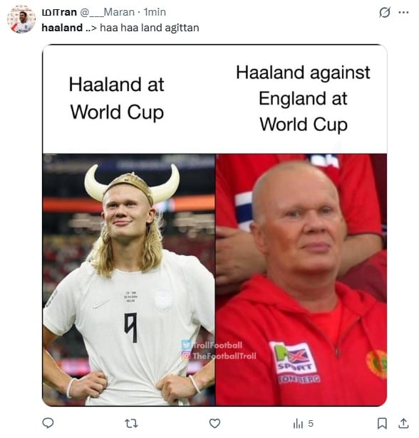 Memes eliminación de Erling Haaland y Noruega del Mundial 2026