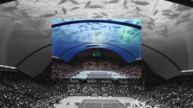 ¿Te imaginas una cancha de tenis bajo el agua?