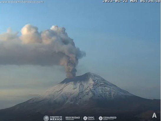 ¿Qué pasa en el Volcán Popocatépetl hoy 22 de mayo?