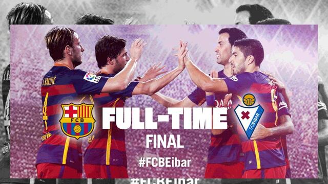 El Barça sumó tres puntos importantes ante un combativo Eibar gracias a tres goles del delantero uruguayo. 