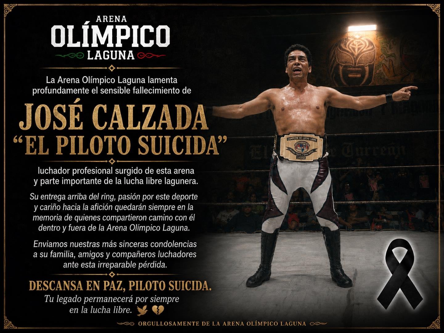Despiden al luchador Piloto Suicida